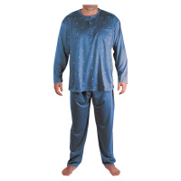 Libor pánské pyžamo s dlouhým rukávem 1-OGD-145 modrá