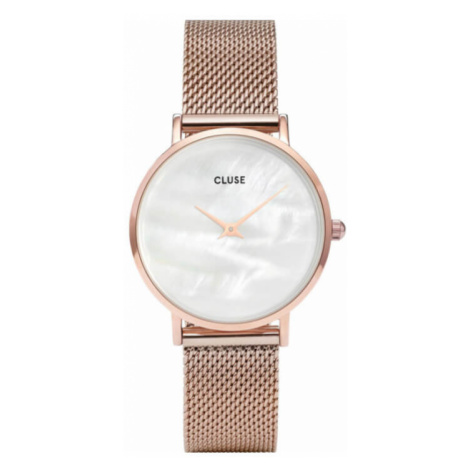 Cluse Minuit La Perle Mesh Rose Gold/White Pearl