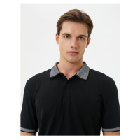 Koton Polo Neck T-Shirt Slim Fit Short Sleeve Collar Detailed