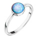Evolution Group Stříbrný prsten s modrým opálem 15001.3 lt.blue 50 mm