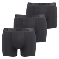 3PACK pánské boxerky Levis černé