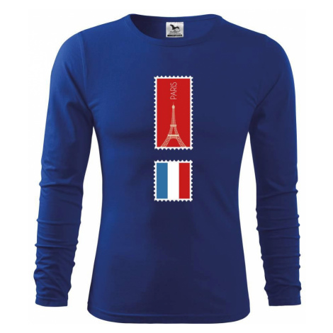 Paříž známka barevná - Triko dětské Long Sleeve