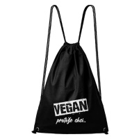 DOBRÝ TRIKO Bavlněný batoh Vegan, protože chci Barva: Černá