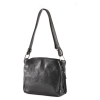 Dámská kožená kabelka Černá, 25 x 9 x 22 (XT00-CR6569-09TAM)