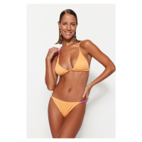 Trendyol Textured High Leg Bikini Bottom with Orange Accessories