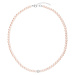 Evolution Group Romantický perlový náhrdelník s krystaly Preciosa 32063.3 rosaline