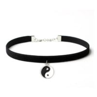 Prosperk Náhrdelník Choker - černý Jin Jang S3685