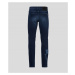 Džíny karl lagerfeld unisex smiley denim pants modrá