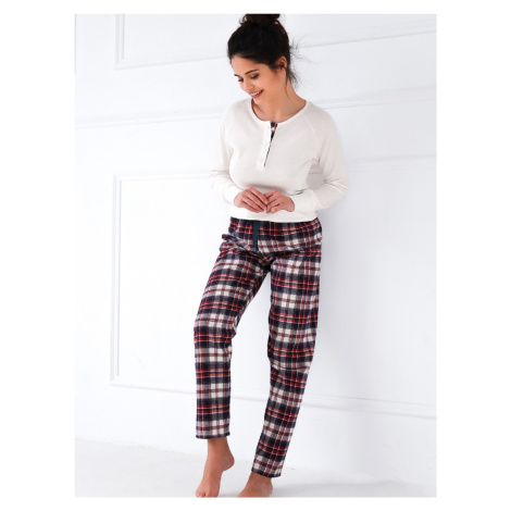 Pyjamas Sensis Mollie Interlock/Flannel length/yr Christmas S-XL cream 001