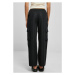 Ladies Vicose Straight Leg Cargo Pants - black