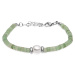 Troli Něžný zelený korálkový náramek s perlou VESB0712S-E
