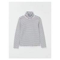 LC Waikiki High Neck Striped Long Sleeve Girls T-Shirt