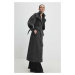 Džínový kabát Answear Lab dámský, černá barva, přechodný