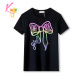Dívčí tričko - KUGO KC2306, černá Barva: Černá
