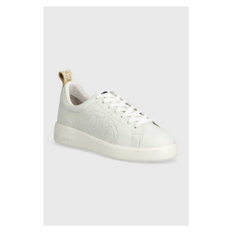 Kožené sneakers boty Coccinelle bílá barva, PWT 24 01 01 877