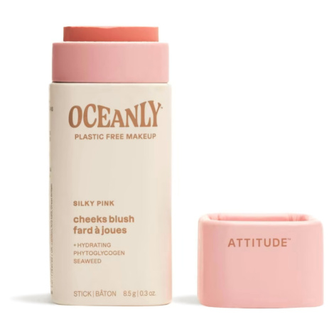 ATTITUDE Oceanly Tuhá krémová tvářenka Pink 8,5 g