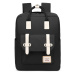 KONO dámský batoh EB2211 - černý s bílými - 11L