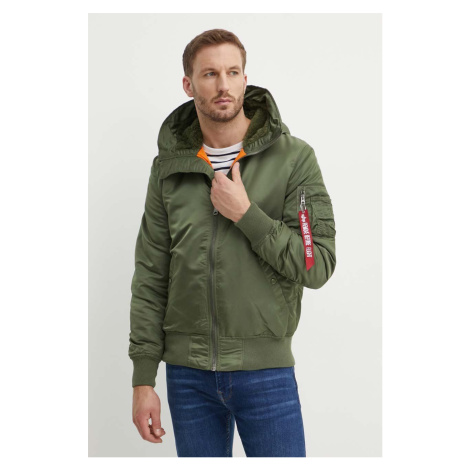 Bunda Alpha Industries MA-1 pánská, zelená barva, zimní, 158104.01