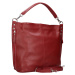 Dámská kožená kabelka Italia Ramma - tmavě červená