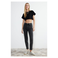 Trendyol Black High Waist Slim Mom Jeans