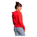 model 18004386 Zavinovací svetr s kapucí červený - BeWear