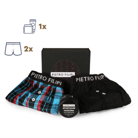 Pánská dárková sada 2PACK trenky a vazelína na intimní partie Pietro Filipi (3PGZ1)