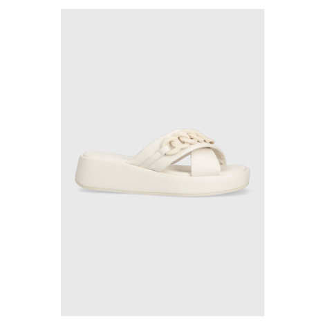 Pantofle Mexx Lexi dámské, bílá barva, na platformě, MXBN008201W