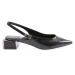 DGN 1356 Women's Pointed Toe Open Back Low Heel Shoes Black