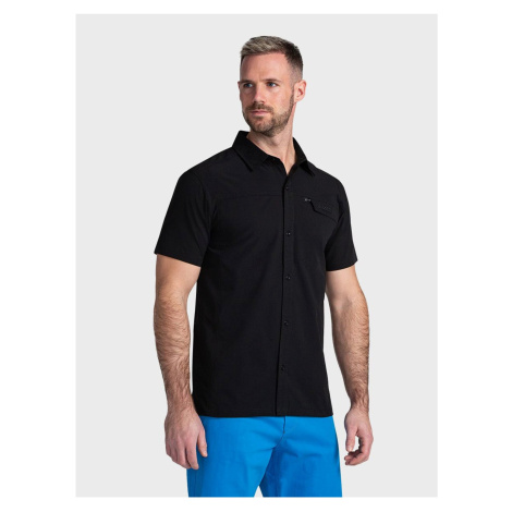 Černá pánská sportovní košile s krátkým rukávem Kilpi BOMBAY