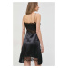 Šaty Victoria Beckham černá barva, mini