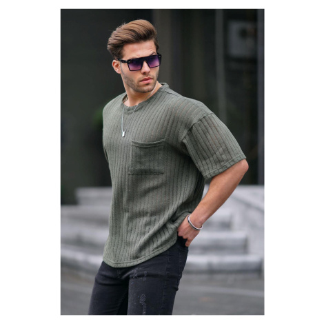 Madmext Men's Green Oversize T-Shirt 6180