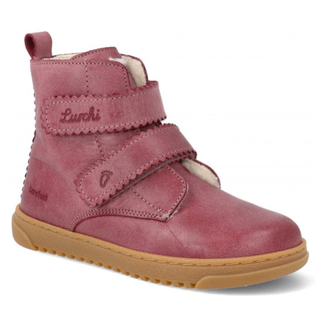 Barefoot dětské zimní boty Lurchi - Marlies růžové