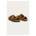 Semišové pantofle Birkenstock Arizona pánské, hnědá barva, 1009526