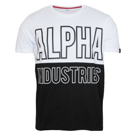Alpha Industries Tričko Block T bílé