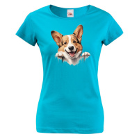 Dámské tričko s potiskem Welsh Corgi Pembroke -  tričko pro milovníky psů