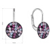 Stříbrné náušnice visací s krystaly Swarovski fialové jemné 31315.3 magic violet