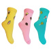 Dívčí ponožky - Aura.Via GZN8229, růžová/tyrkysová/žlutá Barva: Mix barev