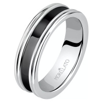 Morellato Luxusní ocelový prsten s černým detailem Motown SALS65 59 mm