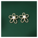 Éternelle Náušnice s perlou a zirkony Nicol - květina E1353-5820 Bílá
