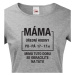 Dámské tričko Máma úřední hodiny - vtipné dámské tričko