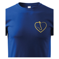 Dětské tričko pro milovníky koní - Srdce na pravém místě - skvělý dárek