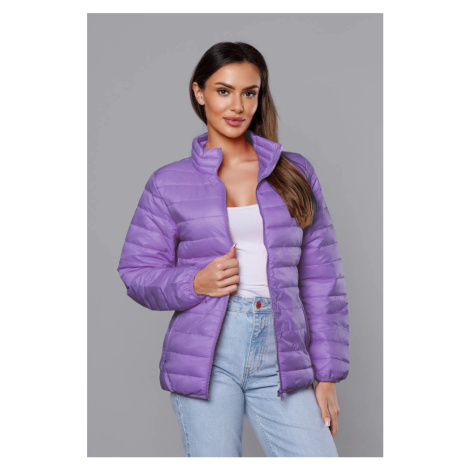 Světle fialová lehká dámská prošívaná bunda (58M23037-37) J.STYLE
