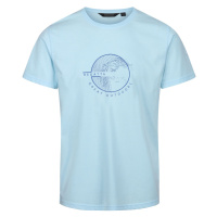 Pánské bavlněné tričko Regatta CLINE VII světle modrá