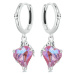 GRACE Silver Jewellery Stříbrné náušnice Gothic Amour - stříbro 925/1000, srdce E-SCE1705/198 Rů