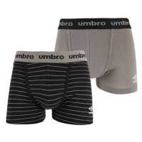 Umbro BOXER SHORT 2 PACK Pánské boxerky, šedá, velikost