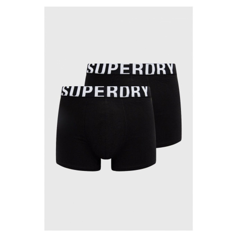 Boxerky Superdry (2-pack) černá barva