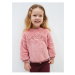 LC Waikiki Lw - Crew Neck Long Sleeve Plush Baby Girl Sweatshirt with Embroidery Detail