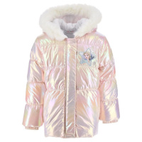 Disney Frozen Růžová teplá zimní bunda s holo efektem Světle růžová