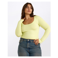 Organic Basics Everyday Scoop Neck Long Sleeve Tee Elderflower Green