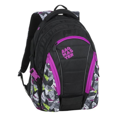 Bagmaster BAG 9 B studentský batoh - růžovo zelený